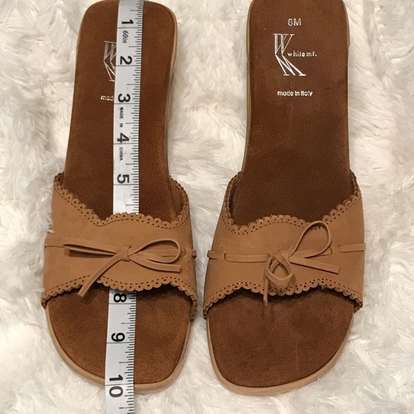 White Mountain Suede Heeled Slide - Picture 6 of 8